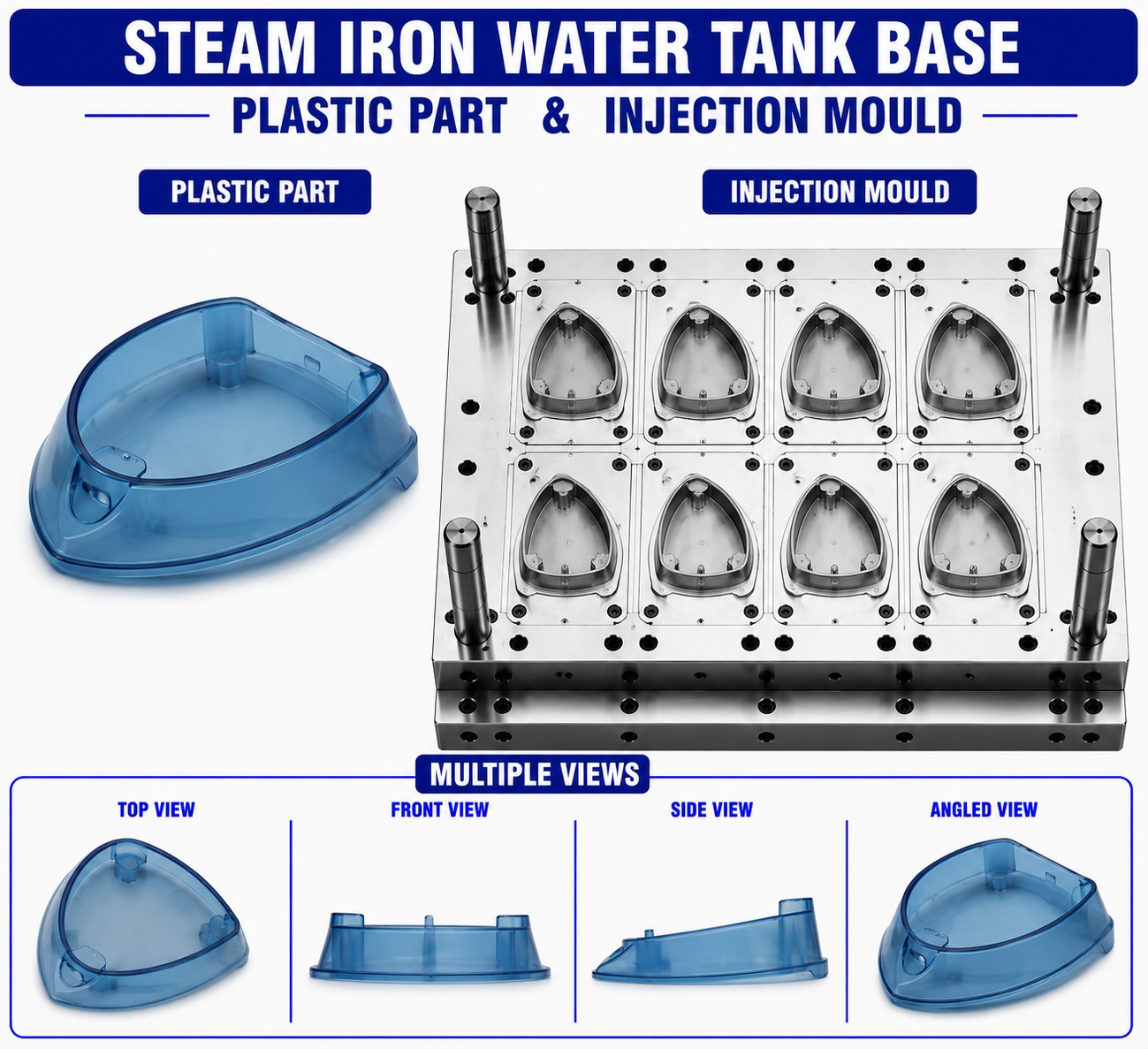 Steam Iron Plastic Water Tank Base Mould and Moulding Service